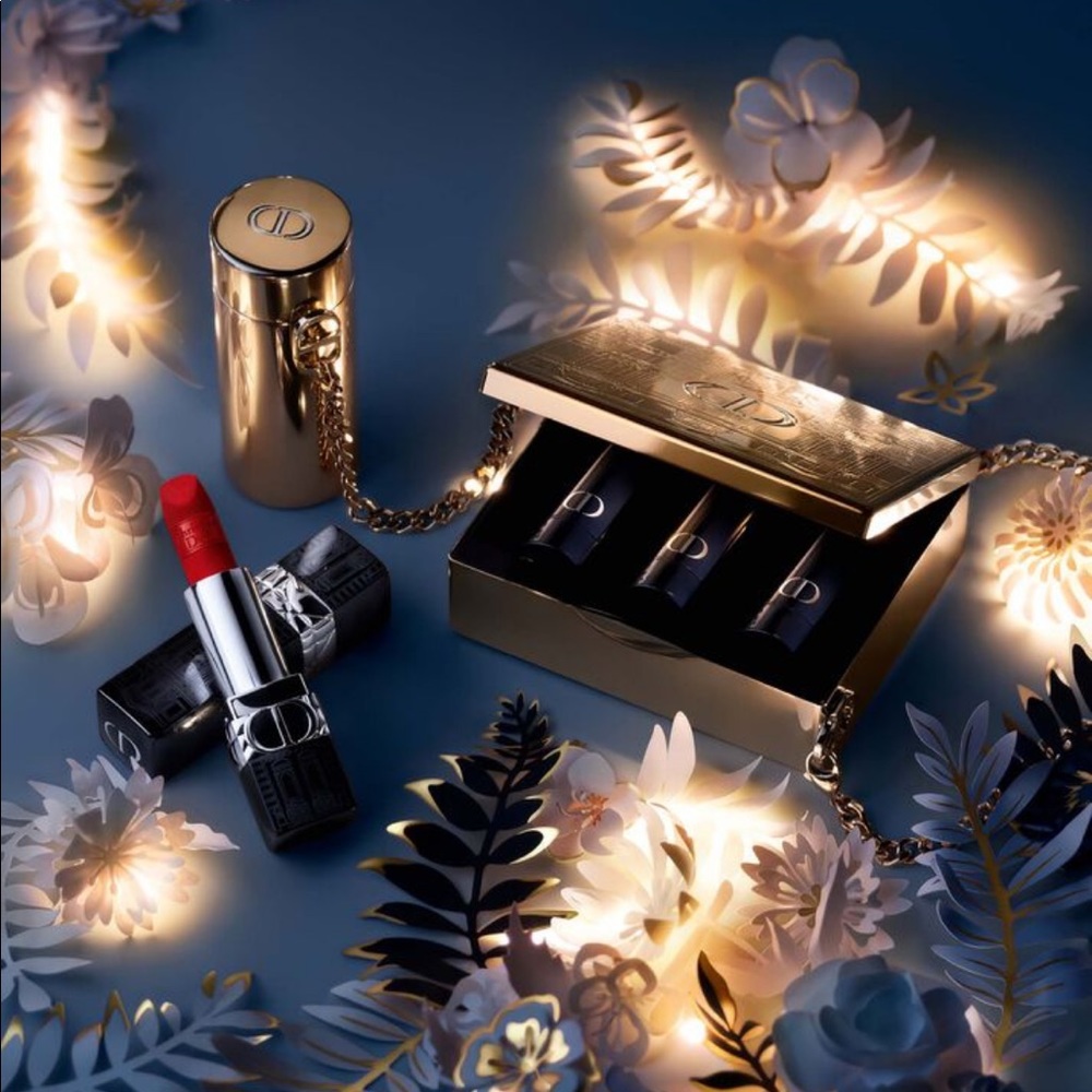 Golden crossbody mini clutch & Lipstick case - ROUGE DIOR - ATELIER OF DREAMS - Picture 2 of 6